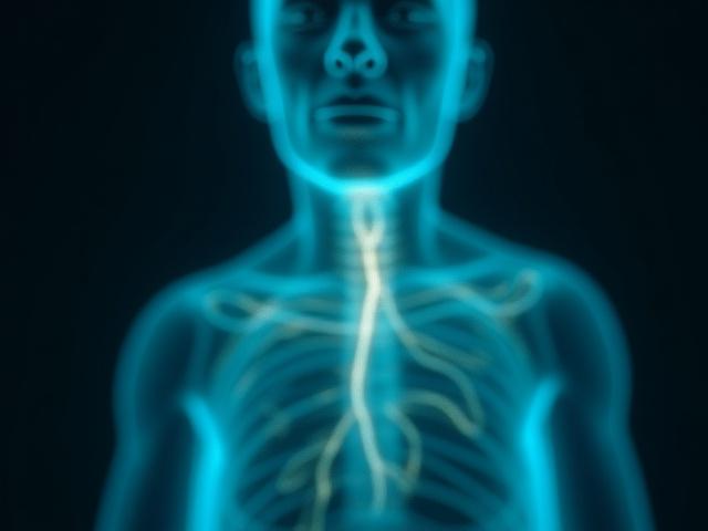 Abstract depiction of the vagus nerve, calming neural pathways